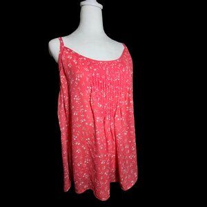 Torrid Pink and White Flowy Cami